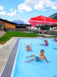 Public pool in Arzl im Pitztal (Tyrol, Austria)